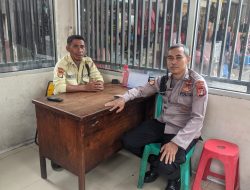 Unit Samapta Polsek Sawah Besar Sambangi Pedagang Di Komplek Pasar Baru