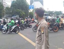 Pelayan Pagi Hari Unit Samapta Polsek Sawah Besar Di Sepanjang Jl Gunung Sahari Raya