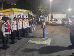 Apel Patroli Rayonisasi Polsek Johar Baru dan Polsek Cempaka Putih, Antisipasi Gangguan Kamtibmas pada Malam Libur