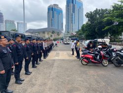 Kasubnit V Reskrim Polsek Metro Gambir Pimpin Apel Antisipasi Unjuk Rasa dan Kegiatan Masyarakat di Akhir Pekan