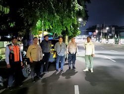 Kekompakan Tiga Pilar Sawah Besar Dalam Patroli Malam Jaga Keamanan