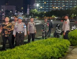 Patroli Tiga Pilar Menteng Gelar Pemantauan Di Kawasan Bundaran HI Antisipasi Kerawanan Dan Kejahatan Jalanan