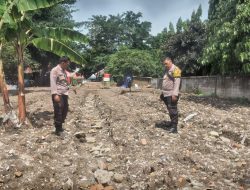Bhabinkamtibmas Polsek Kemayoran Melakukan Monitoring Penggarapan Lahan Ketahanan Pangan Bergizi