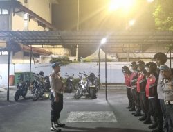 Apel Patroli Cipta Kondisi Guna Mencegah Gangguan Kamtibmas di Polsek Johar Baru