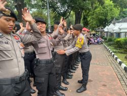 Wakapolsek Johar Baru Pimpin Apel Gabungan Pengamanan Aksi Unjuk Rasa di Sapta Pesona Wilayah Gambir