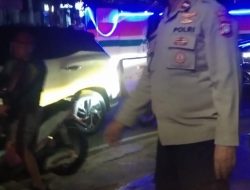 Personil Patmor Menteng Pengaturan Lalu Lintas Malam Hari Di Jalan Cikini Raya
