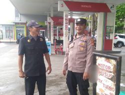 Kapolsubsektor Galur Patroli Wilayah dan Sambang Petugas SPBU Pertamina