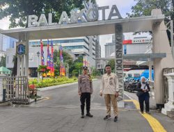 Polsek Metro Gambir Siaga, Pastikan Aksi di Balai Kota DKI Berlangsung Kondusif