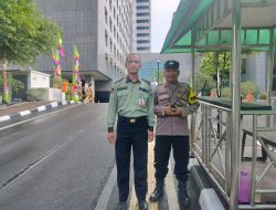 Polsek Metro Gambir Laksanakan Pengamanan Antisipasi Unjuk Rasa di DPRD DKI Jakarta