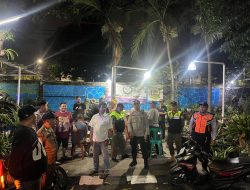 Giat Patroli Malam Polsek Senen Bersama Tiga Pilar Ke Pemukiman Warga