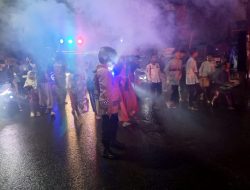 Bhabinkamtibmas Kelurahan Duri Pulo Monitoring Pawai Obor Sambut Ramadhan