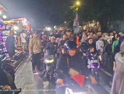 Sinergi Bhabinkamtibmas Babinsa Dan Tokoh Agama Amankan Pawai Obor Menyambut Ramadhan