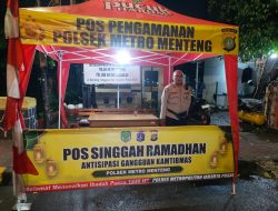 Di Pos Singgah Ramadhan Menteng Tenggulun, Kapolsubsektor Blora Bersama Personil Lainnya Antisipasi Gangguan Kamtibmas