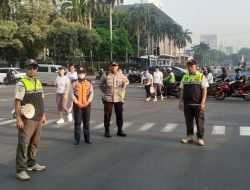 Kapolsubsektor Sabang Pemantauan Giat Car Free Day Simpang Wahid Hasyim