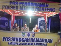 Untuk Menciptakan Situasi Aman Kondusif Selama Ramadhan, Personil Menteng Pemantauan Pos Singgah Ramadhan Tambak