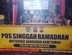 Personil Menteng Pemantauan Kerawanan Malam Hari Di Pos Singgah Ramadhan Menteng Tenggulun