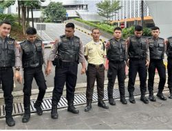 Polsek Metro Gambir Gelar Pengamanan Antisipasi Unjuk Rasa di Kementerian BUMN