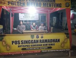 Pastikan Situasi Kondusif, Polsek Metro Menteng Pemantauan Bersama Di Pos Singgah Ramadhan Menteng Tenggulun