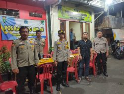 Jamin Keamanan, Personil Polsek Johar Baru Bersama Pengurus Wilayah Laksanakan Pemantauan di Pos Singgah Ramadhan Jalan T