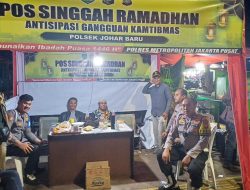 Kanit Propam Polsek Johar Baru Pengecekan Personil di 4 Titik Pos Singgah Ramadhan 1446 H