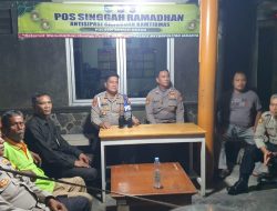 Kanit Provos Pimpin Pengamanan di Pos Singgah Ramadhan 1446 H Pasar Baru