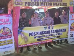 Kapolsubsektor Menteng Tenggulun Gelar Pengamanan di Pos Singgah Ramadhan Tambak, Antisipasi Gangguan Kamtibmas dan Balap Liar