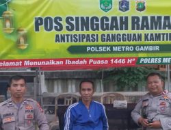 Pos Singgah Ramadhan Roxy Perketat Keamanan, Polsek Metro Gambir Bersinergi dengan Masyarakat