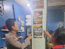 Himbauan Tegas Dengan Stiker Bhabinkamtibmas Kelurahan Kartini Ingatkan Warga