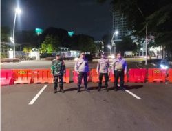 Patroli dan Penutupan Sekitar Monas, Polsek Metro Gambir Jaga Keamanan Ibu Kota