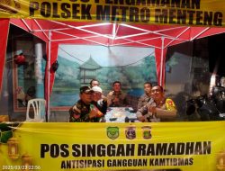 Kolaborasi Bersama Masyarakat Di Pos Singgah Ramadhan Kalipasir, Cegah Tawuran Dan Gangguan Kamtibmas
