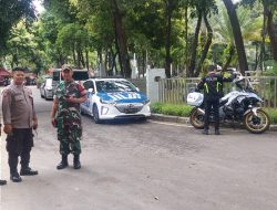 Personil Patmor Menteng Bersama Babinsa Patroli Bersama Di Taman Menteng, Cegah Tindak Kejahatan