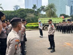 Polsek Metro Gambir Siagakan 76 Personel BKO untuk Pengamanan Unjuk Rasa di Taman Pandang