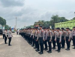 Polsek Metro Gambir Gelar Apel Pengamanan Antisipasi Unjuk Rasa di Monas