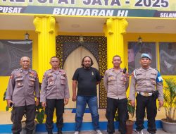 Polsek Metro Menteng Laksanakan Pengamanan Operasi Ketupat Jaya 2025 Di Pos Pam Bundaran HI, Antisipasi Gangguan Kamtibmas