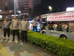 Polsek Metro Menteng Laksanakan Patroli Cipta Kondisi Antisipasi Gangguan Kamtibmas Di Kawasan Bundaran HI