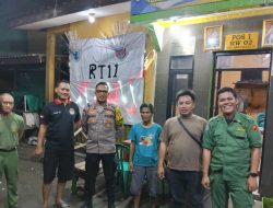 Patroli Ramadhan Bhabinkamtibmas Kampung Rawa Monitoring Kegiatan Warga Persiapan Gema Malam Takbir Idul Fitri 1446 H