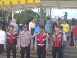 Polsek Metro Gambir Lakukan Pemantauan Pengunjung di Kawasan Monas