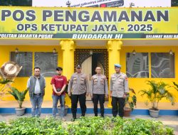Pengecekan Pos Pam Ketupat Jaya 2025 Di Bundaran HI Oleh Provost Polres Metro Jakarta Pusat