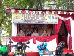 Wakapolres Metro Jakarta Pusat Bersama Wakapolsek Johar Baru Lakukan Pengecekan Pos Pam Ketupat Jaya 2025 di Kota Paris Tanah Tinggi