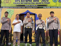 Kanit Provos Polsek Sawah Besar Pimpin Apel Pengamanan di Pos Pam Istiqlal Jelang Sholat Jumat