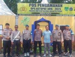 Kanit Provos Sawah Besar Dampingi Pengecekan Pos Pam Ketupat Jaya 2025 di Istiqlal
