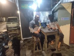 Pasca Lebaran, Bhabinkamtibmas Kelurahan Kenari Perkuat Keamanan dengan Sambang Satkamling