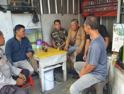 Pasca Lebaran Bhabinkamtibmas dan Babinsa Sambangi Pemukiman Warga Pasar Baru