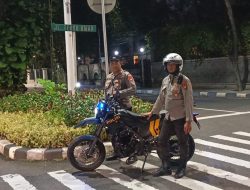 Antisipasi Gangguan Kamtibmas, Personil Patmor Menteng Laksanakan Patroli Di Jalan Teuku Umar