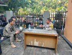 Bhabinkamtibmas Kelurahan Senen Gelar Giat Colling System Bersama Satpol PP di GOR Senen