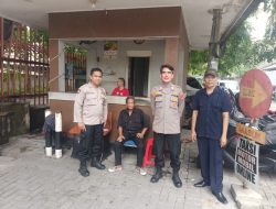 Unit Samapta Sambangi Pos Satuan Pengamanan di Komplek Ruko 121 Cegah Pencurian Motor