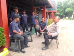Cegah Gangguan Kamtibmas, Polsek Cempaka Putih Sampaikan Imbauan Langsung kepada Petugas Keamanan Stadion
