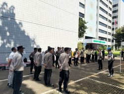 Kapolsek Sawah Besar Pimpin Langsung Apel Pengamanan Unjuk Rasa Di Kementrian Agama RI