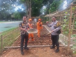 Polsek Metro Menteng Tanam Ketahanan Pangan di Lapangan Borobudur