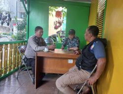 Bhabinkamtibmas Kebon Kacang Saling Koordinasi Dengan LMK Untuk Menjaga Kamtibmas Tetap Kondusif